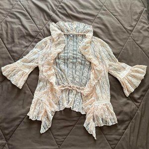 Beautiful Lacey Baby Peach Shawl